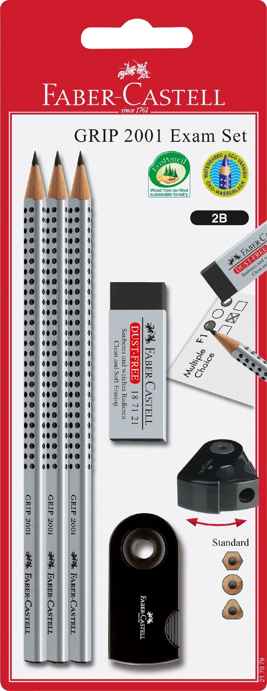 Faber Castell 217079 "Grip 2001 Exam" Pencil-Set