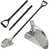 CooB Beach Sand Scoop Metal Detector Tool, Stainless Steel Scoop Shovel Metal Detecting Treasure Hunting, Light Strong Travel