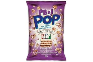 Snax Grape PB & J Pop Popcorn | Peanut Butter & Jelly Inspired Popcorn Snack | Ready-to-Eat Popped Corn
