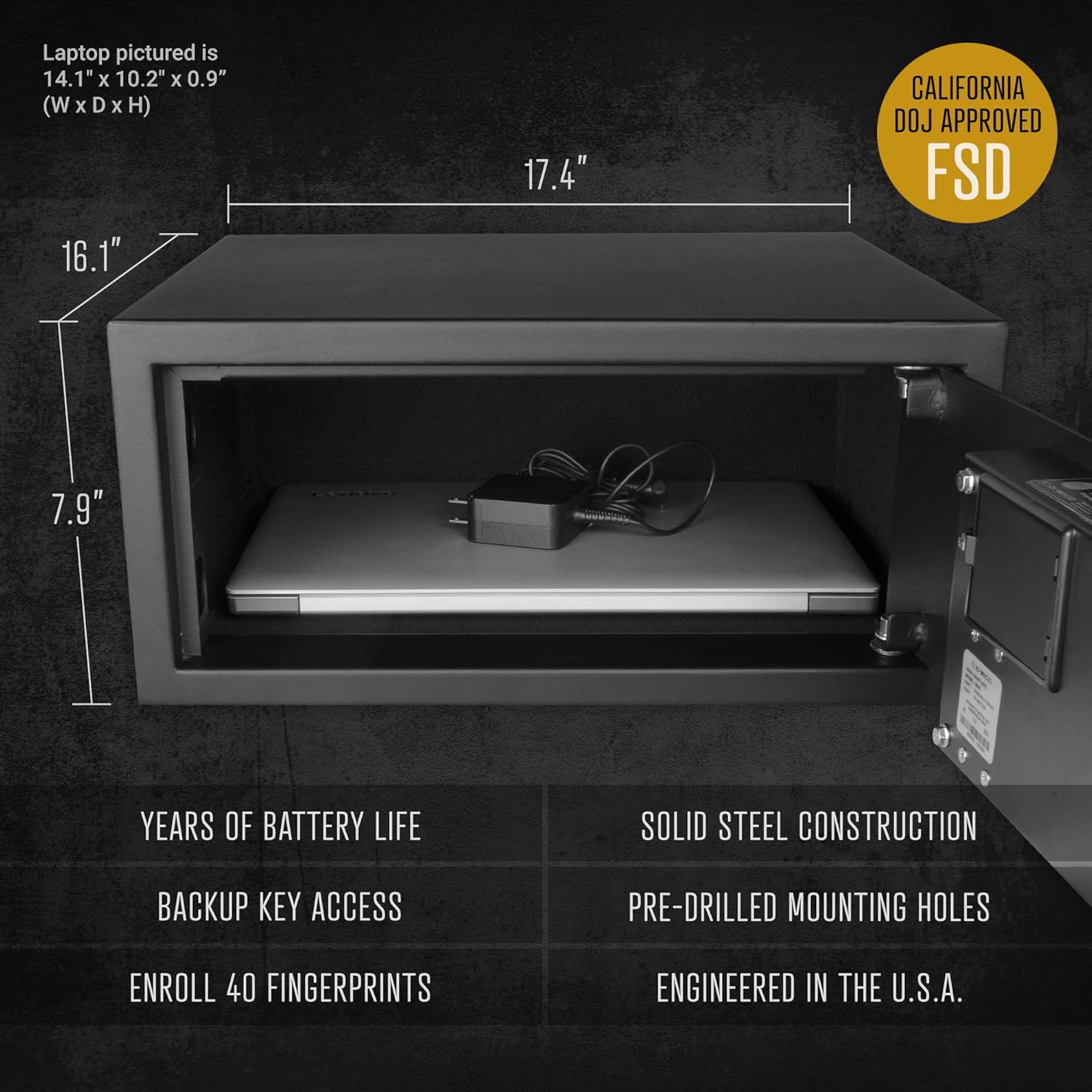 Verifi Smart Safe S6000 Biometric Gun Safe with Fingerprint Lock Security for Home or Business Storage of Pistols, Money and Jewelry : Sports & Outdoors