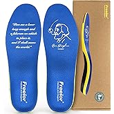 Freeior Arch Support Insoles 220lbs+ Heavy Duty, Cushioned Shoe Inserts for Running, Hiking, Work, Plantar Fasciitis, Flat Feet - All-Day Comfort & Pain Relief Men 7.5-9 Women 8.5-10 M