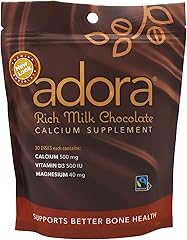 Adora Calcium Supplement, Fairtrade Milk Chocolate, Single Pack - 30 ct