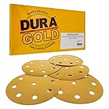 Dura-Gold Premium 5" Gold Sanding Discs - 320 Grit