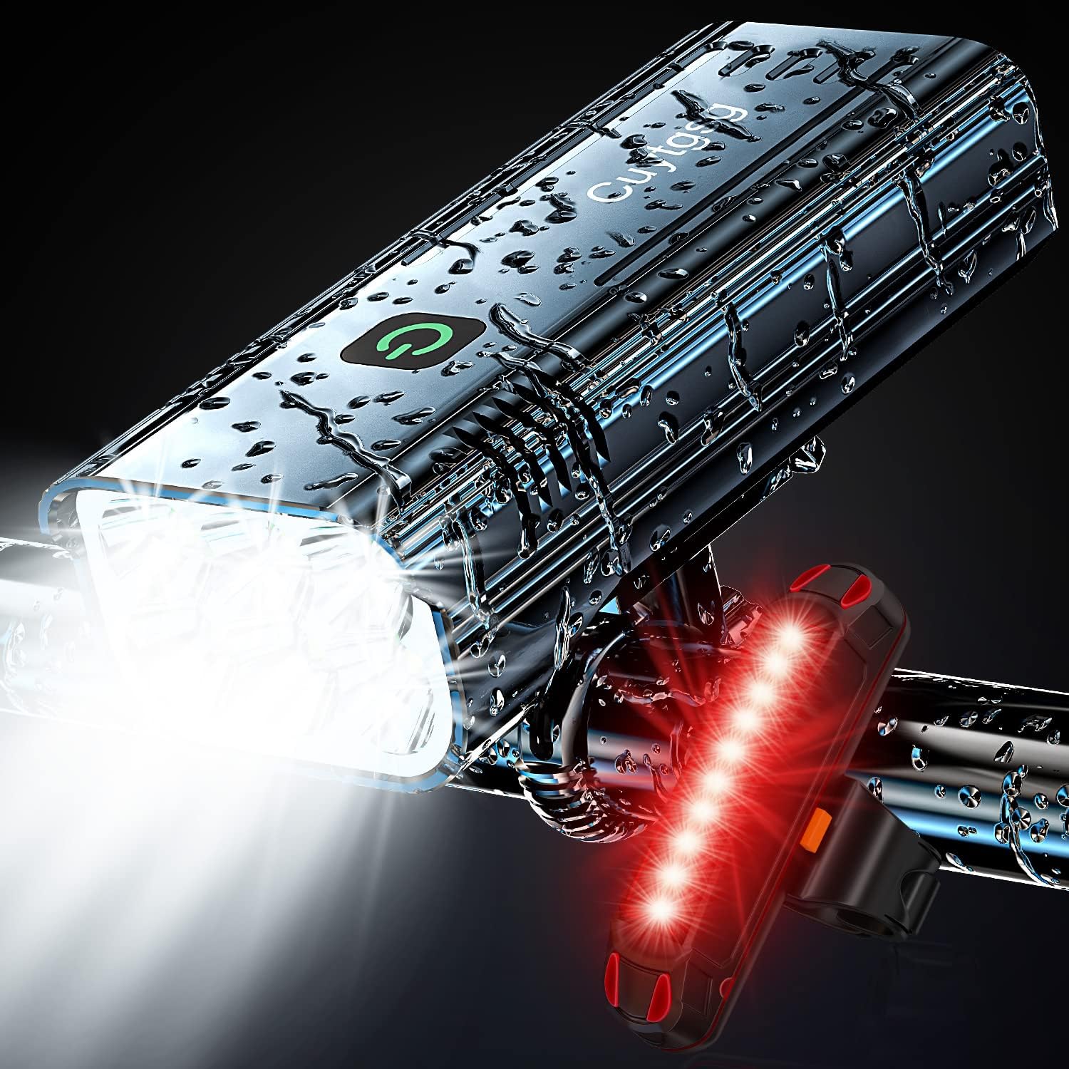 Photo 1 of ***MISSING PARTS***
2026 New 6800Lumen Bike Light for Night Riding,Super Bright 6 LED Headlight,10 Mode Aluminum Rechargeable Bicycle Light Front and Rear,360°Rotatable Brackt,Waterproof,Runtime 72 hr,Shockproof for Road