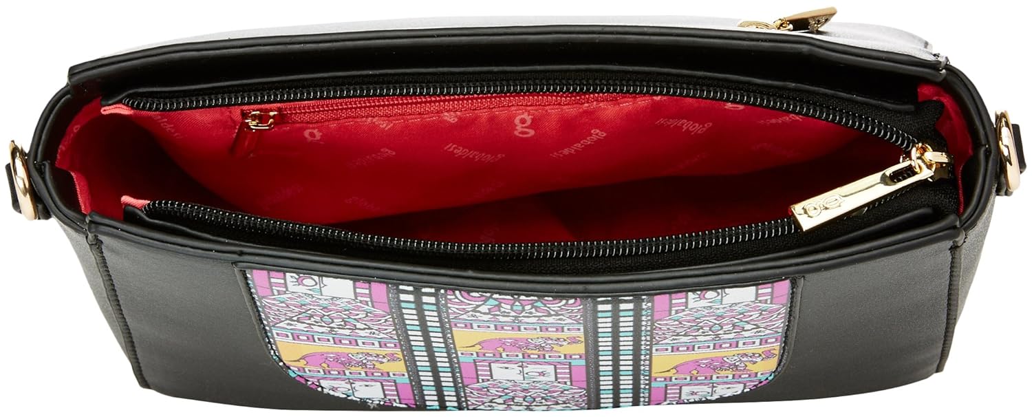 global desi fashion women's satchel (black) ()