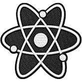 Atom Iron On Patch, Atomic Symbol Embroidered Patch, Science Physics Applique, STEM Embroidery Badge, Sew On Patch for Jacket Backpack Hat Vest Bag Lab Uniform