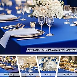 Fixwal 3 Pack Royal Blue Table Cloths Rectangle