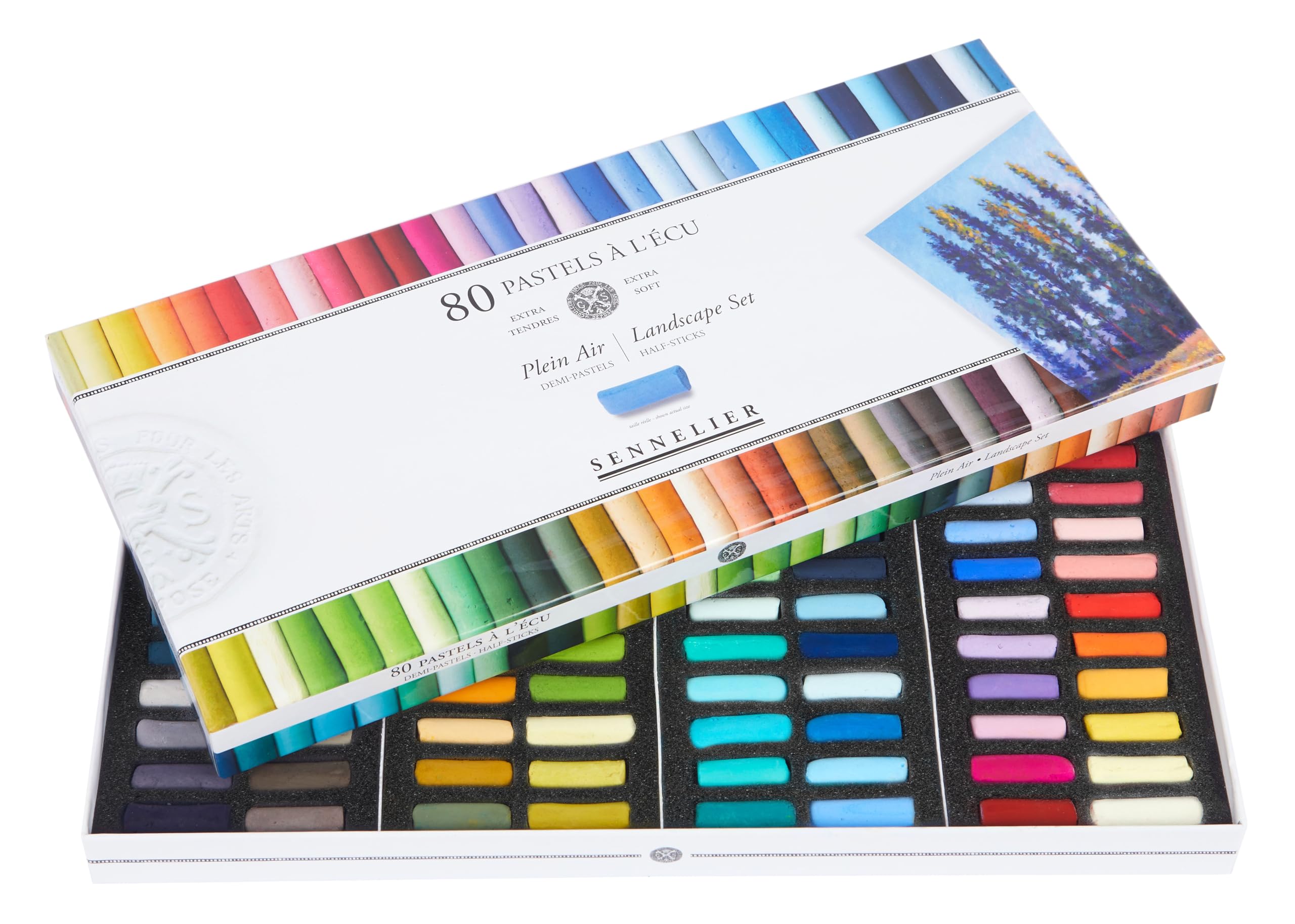 Sennelier Pastels Soft Half ST PKG, Acrylic, Plein Air Landscape, 80 Count (Pack of 1)