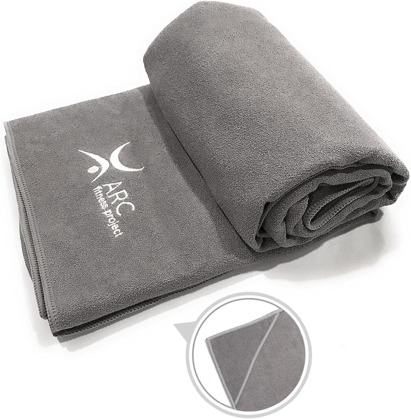 72.5" x 24.5" Yoga Towel with Carrying Bag 100% Non-Slip, Antimicrobial and Odor Free, Sweat Absorbent, with Pockets - Multi-Purpose, Ideal for Hot Yoga, Pilates + More! …