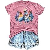 Chicken Shirt Women Chicken Mom Tshirt Chicken Lover T-Shirt Cute Animal Floral Graphic Tee Casual Country Farm Tops