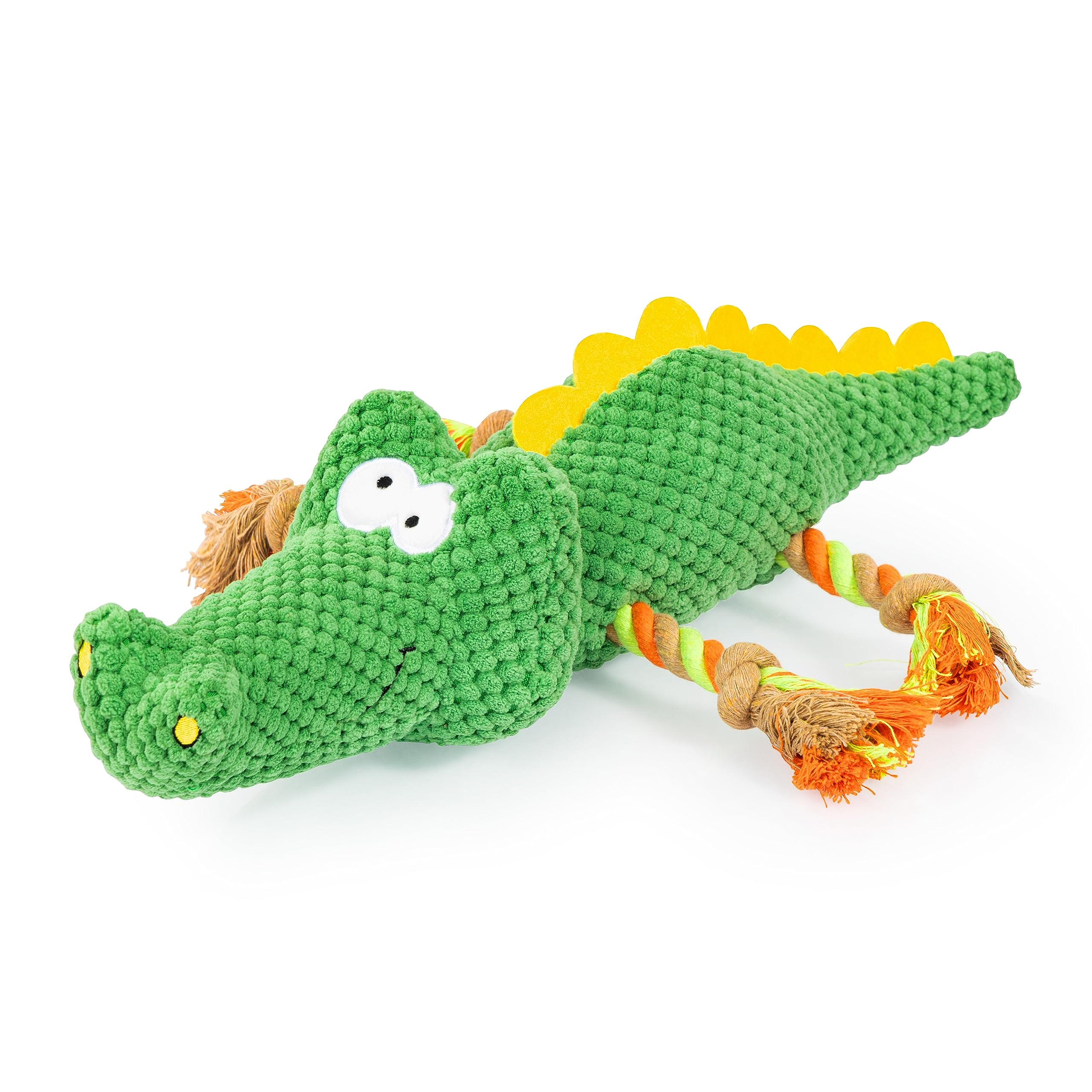 Bayer Design EDUPET 06012AA Dog toy Crocodile plush with rope, squeaking