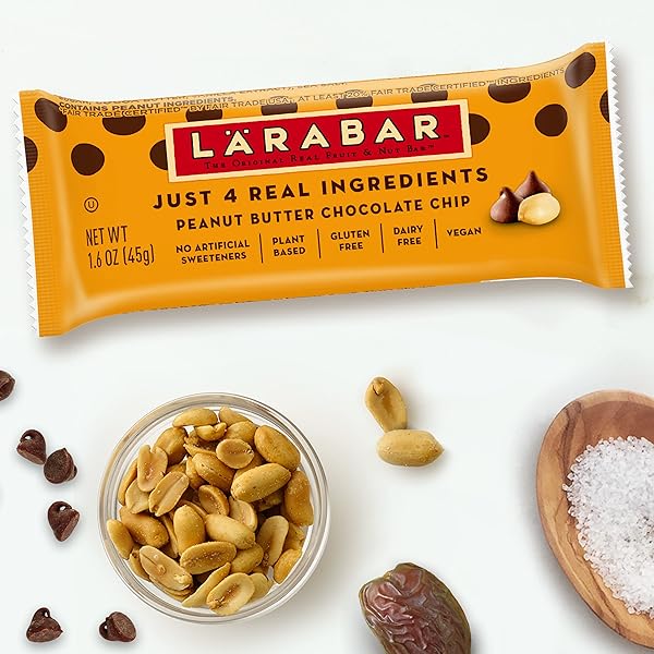 LARABAR PEANUT BUTTER CHOCOLATE CHIP, GLUTEN FREE FRUIT & NUT BAR, 16 CT