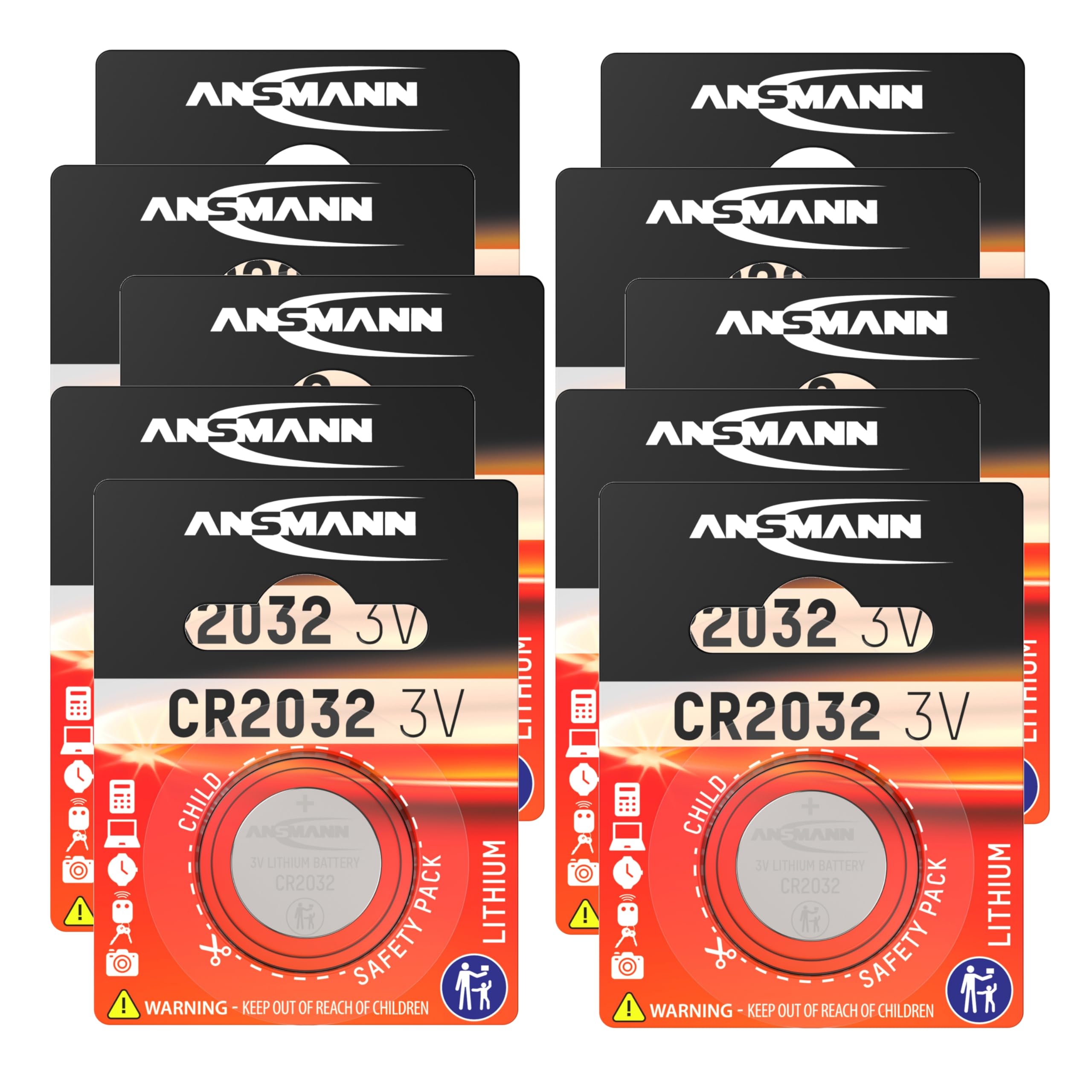 Ansmann CR2032 Coin Battery (Pack of 10)