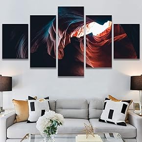 SIGNWIN 5 Panel Canvas Wall Art Modern Art...