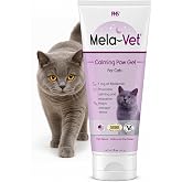Mela-Vet Calming Paw Gel for Cats, 5 oz | Melatonin &amp; L-Theanine Cat Calming Supplement | Fish Flavor Stress Relief Gel for Travel, Grooming, Fireworks, Separation &amp; Overgrooming Support