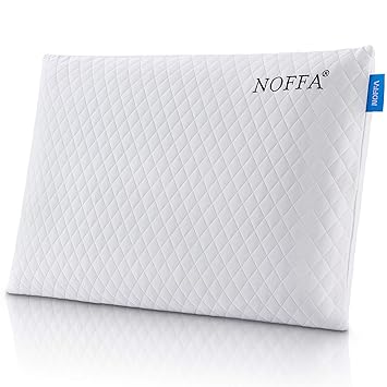 NOFFA Slim Kissen ,dünn, Flacher, orthopädisch,( 60 x 40 x 6 cm ) Niedrige Kissen,Kinder kissen Aus Viscoelastischem schaum, 