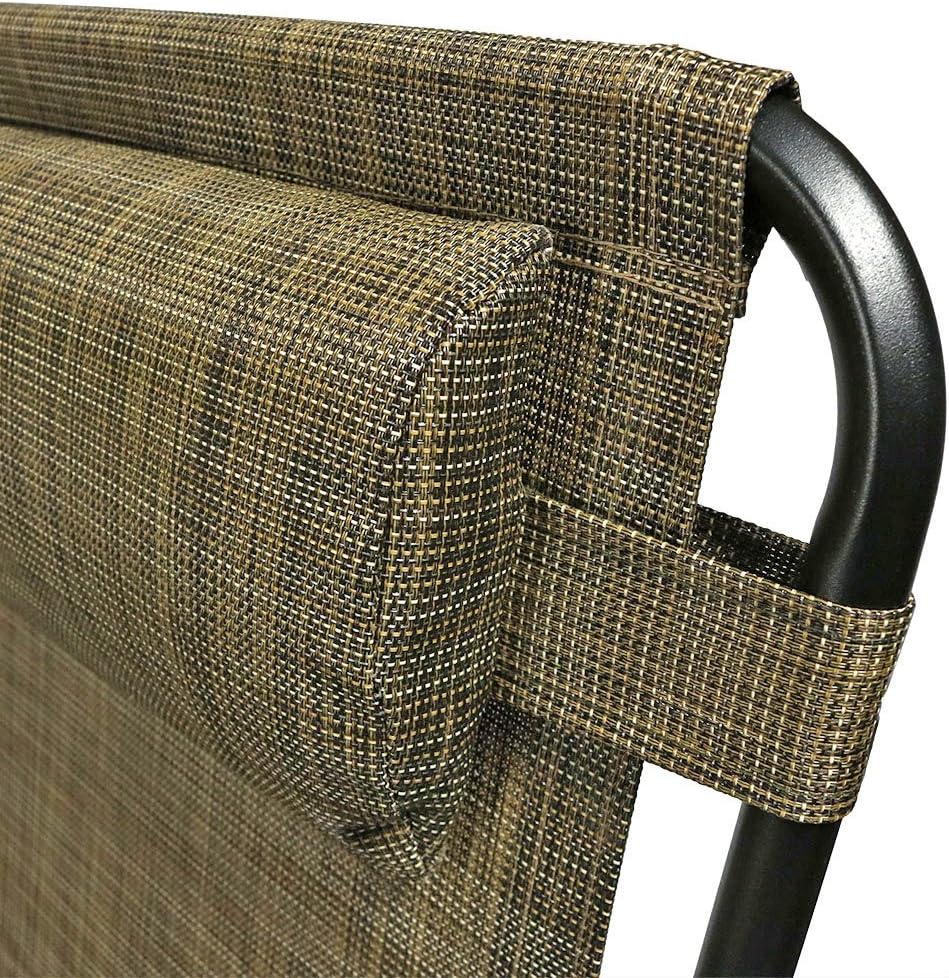 Sunnydaze Outdoor Zero Gravity Lounge Chair with Pillow and Cup Holder, Folding Patio Lawn Recliner, Set of 2, Brown: Kitchen & Dining