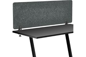 Colarr Sound Proof Dividers with Clamp 16 x 47 '' Mounted Desk Divider Privacy Panel Acoustic Absorbing Desk Partition Privacy Boards for Office Desktop Accessories Reduce Distractions