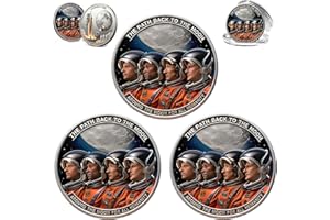3D Artemis 2 Coin, 2026 Artemis II Lunar Mission Commemorative Coin, Double-Sided Journey to the Moon Commemorative Souvenir 