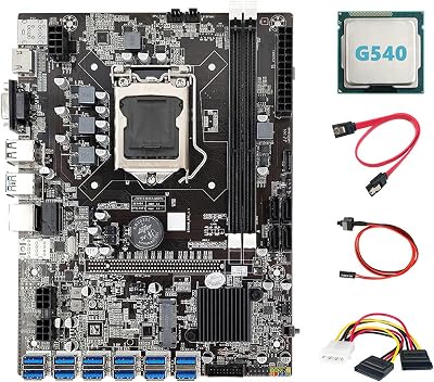 Lodokdre B75 ETH Miner Motherboard 12 PCIE USB3.0 G540 CPU LGA1155