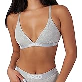 PSD Underwear Womens Bralette - Modal Blend, Comfortable Medium Support Bralettes for Women,Triangle Neckline