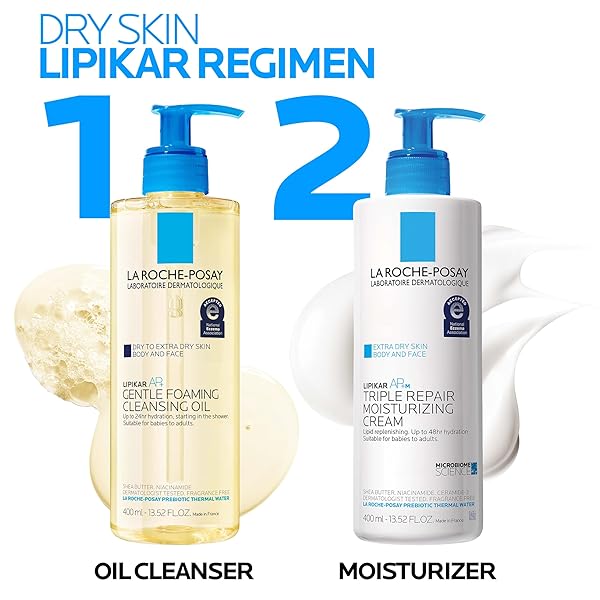 LA ROCHE-POSAY LIPIKAR AP+ TRIPLE REPAIR MOISTURIZING CREAM, FACE & BODY LOTION FOR DRY SKIN, SHEA BUTTER & NIACINAMIDE MOISTURIZER, GENTLE FACE & BODY CREAM FOR DRY, ROUGH & SENSITIVE SKIN