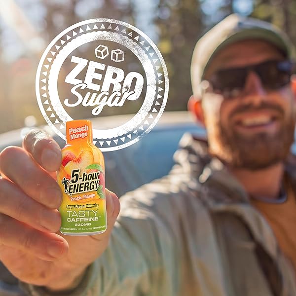 5-HOUR ENERGY PEACH MANGO FLAVOR, 30 COUNT, 1.93 FL OZ ENERGY SHOT, EXTRA STRENGTH, AMINO ACIDS, B VITAMINS, SUGAR FREE AND ZERO CALORIES