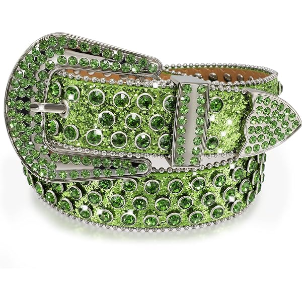 Amazon.com: Namzi Rhinestone Belt for Men Women, Western  display picture 1