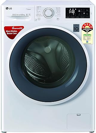 LG 6.5 Kg 5 Star Inverter Fully-Automatic Front Loading Washing Machine (FHT1265ZNW, White, 6 Motion Direct Drive)