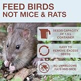 Swissinno Bird Feeders Hanging Station Davos No Mess Dual Chamber Seed Tray view 2