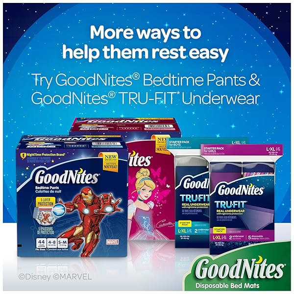 BULK BUYS GOODNITES 9 PACK DISPOSABLE BED MATS – PACK OF 4