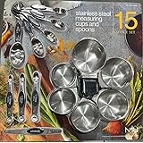 MIU 15-PIECE STAINLESS STEEL MEASURING CUPS & MAGNETIC SPOONS SET