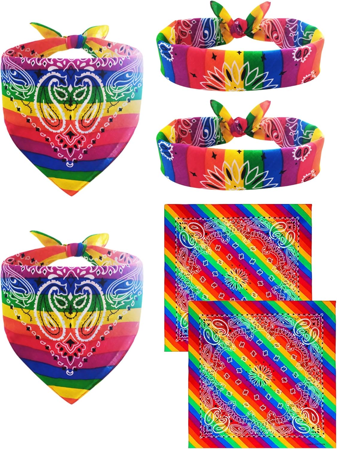 Llxieym Rainbow Bandanas Gay Pride LGBTQ Bandana Headband