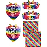 Mayam Rainbow Bandanas Headband Gay Pride LGBTQ Bandana Headband Hippie Bandana Square Scarf for Party and Daily Wear (6)