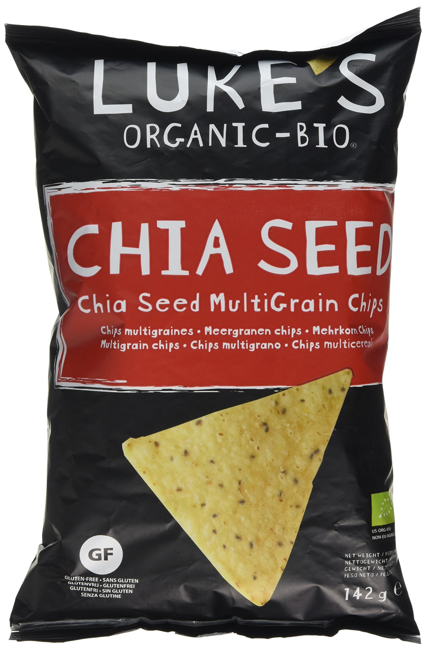 Luke'S Organic Chia Seed Multigrain and Seed Chips 142 g (Pack of 12)