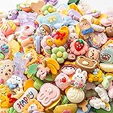 Slime Charms Cartoons Charms Cute Set - Mixed Lot Assorted Kawaii Charms Resin Flatback for DIY Crafts Making,Decorations,Scrapbooking,Embellishments,Hair Clip 25pcs