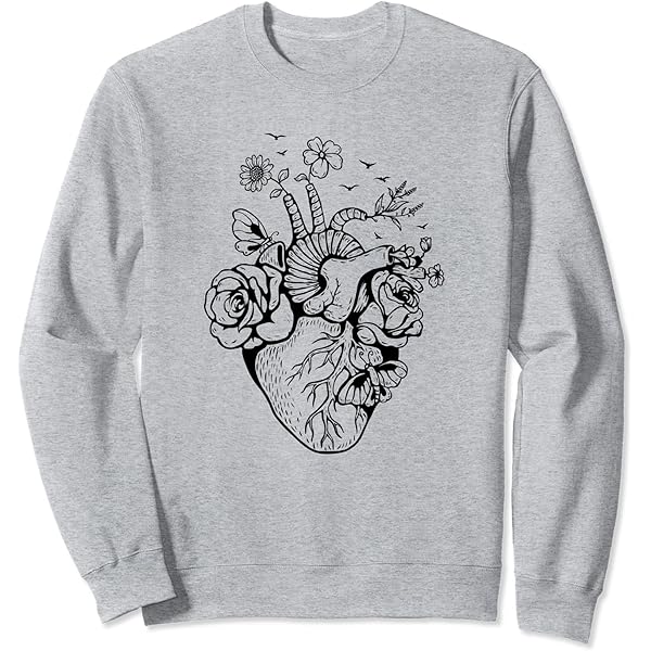 Amazon.com: Heart Anatomy Flowers Funny Anatomical Heart and Human