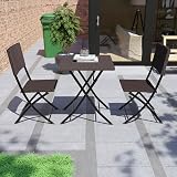 Garden Vida Capri 2 Seater Rattan Bistro Set Outdoor Furniture (Brown) view 2