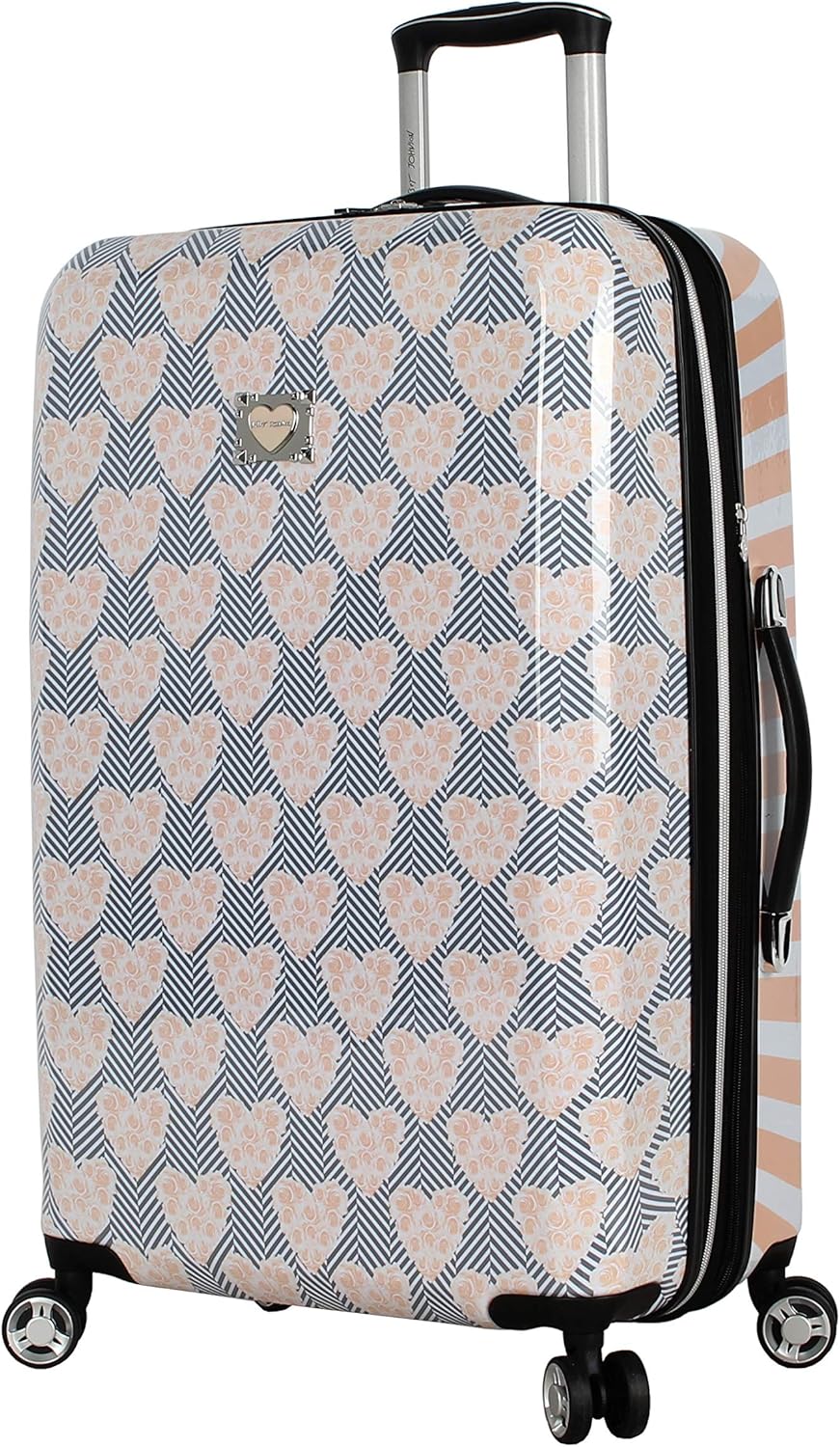 Betsey Johnson 26 Inch Checked Luggage Collection