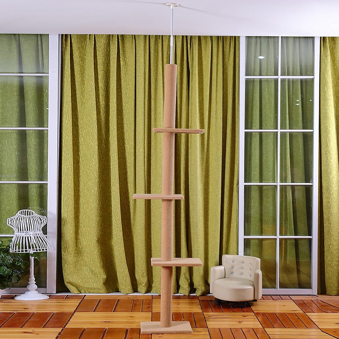 S-Lifeeling Cat Climbing Toys Tower Structures Cat Climber Tree Post Shelves Multilayer Platform Super Long Large Cat Climbing Tree Cat Tree Furniture Scratch (Purple) : Pet Supplies