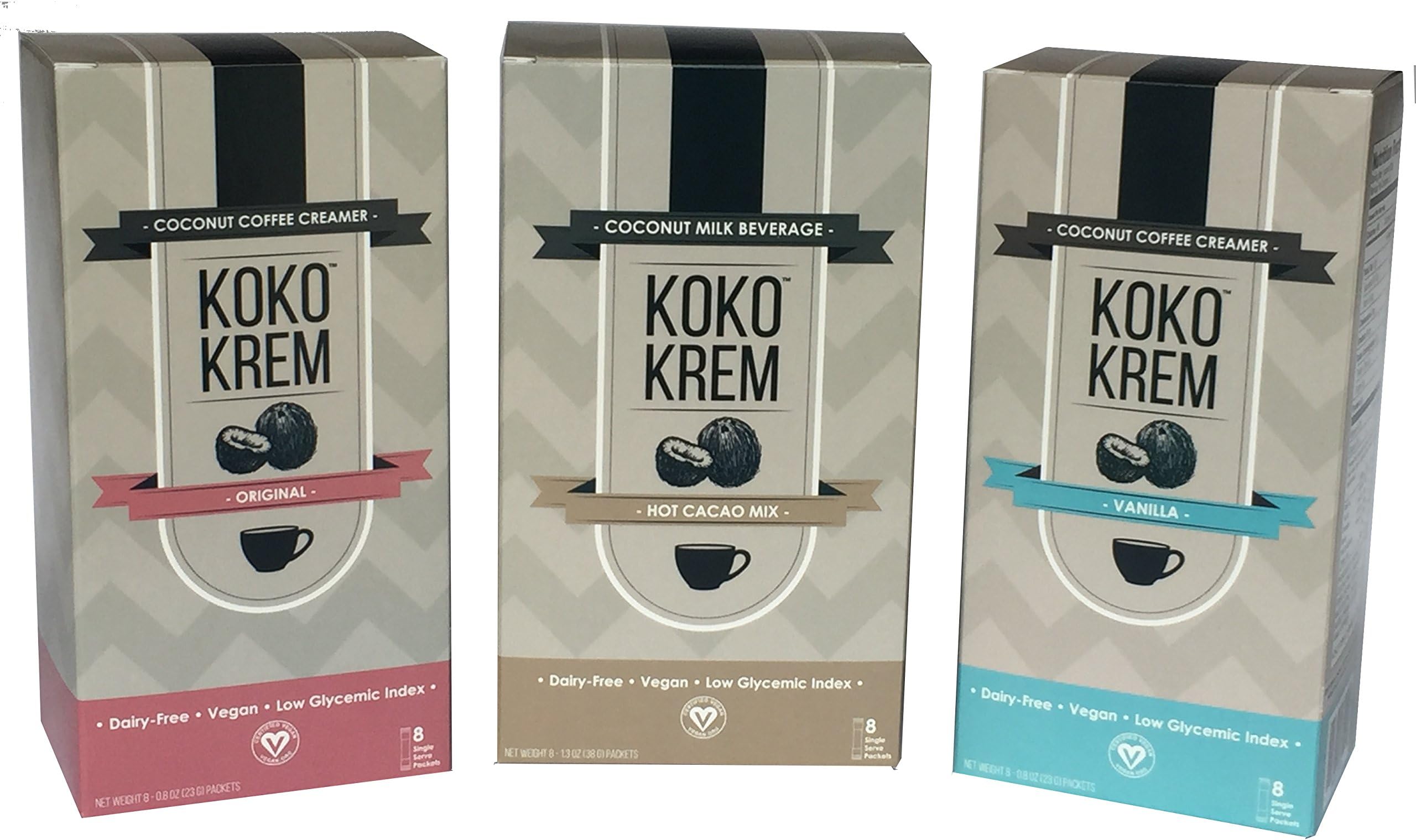 KOKO KREM VEGAN COCONUT COFFEE CREAMER (VANILLA) SINGLE USE PACKETS