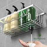 KEGII Shower Caddy Adhesive 4 Piece Stainless Steel with Toothbrush & Soap view 4
