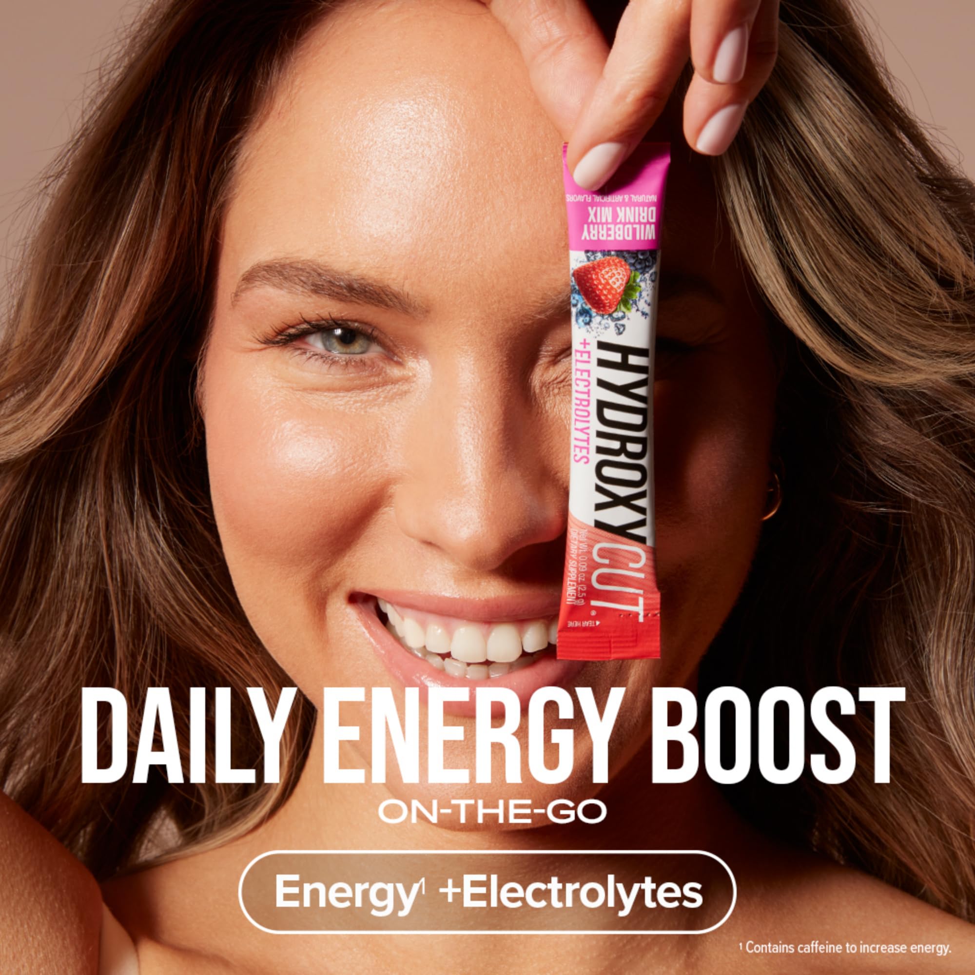 Hydroxycut Drink Mix, Wildberry Blast - 21 Travel-Size Packets - Zero Calories, Zero Sugar - Boost Metabolism, Burn Calories, Increase Energy - for Women & Men