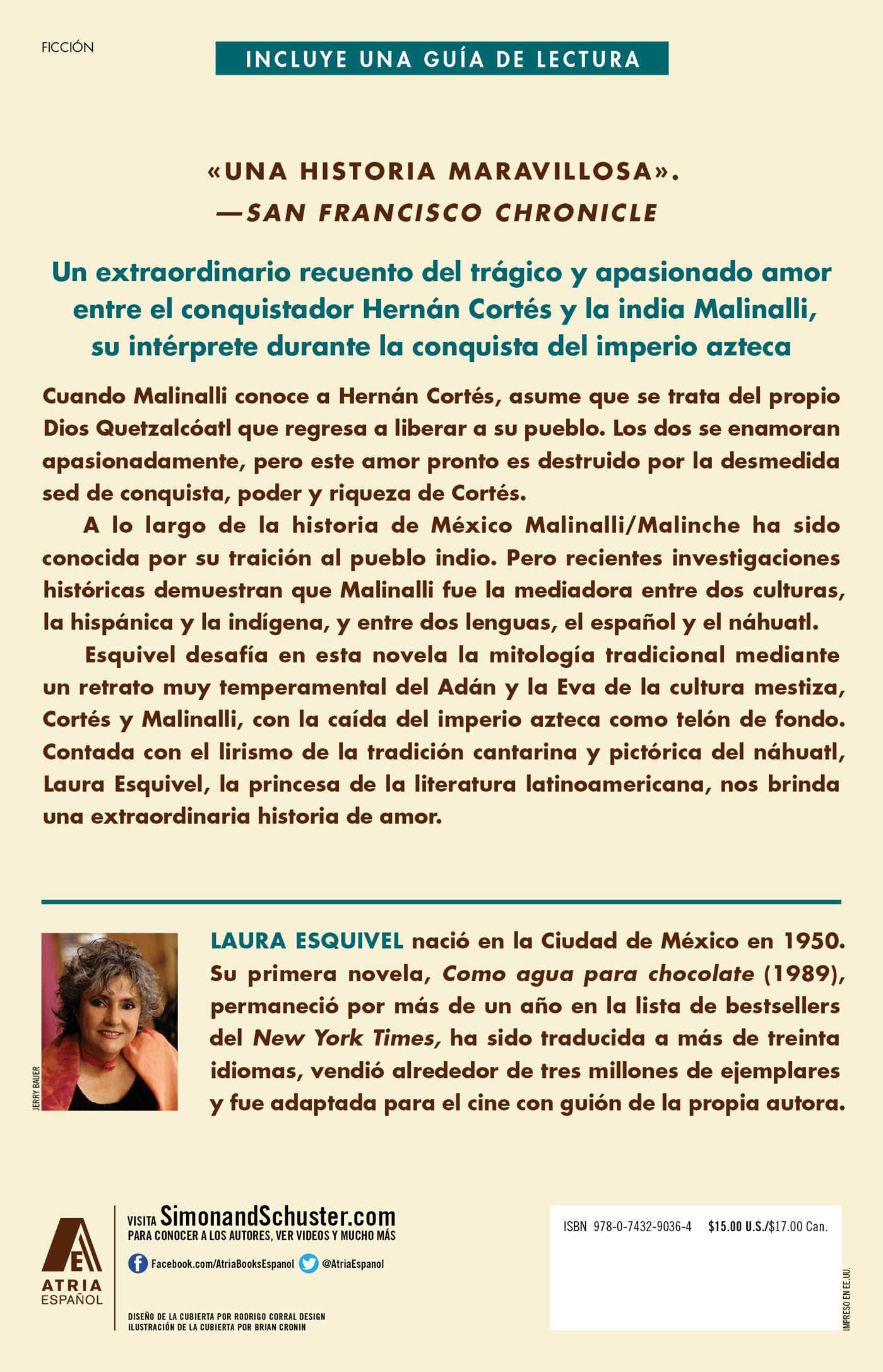 Amazon Com Malinche Spanish Version Novela Spanish Edition 9780743290364 Esquivel Laura Libros