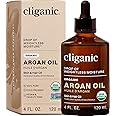 Cliganic USDA Organic Argan Oil, 100% Pure | Moroccan Argan Oil for Hair, Face & Skin | Natural Cold Pressed Carrier Oil - Ce