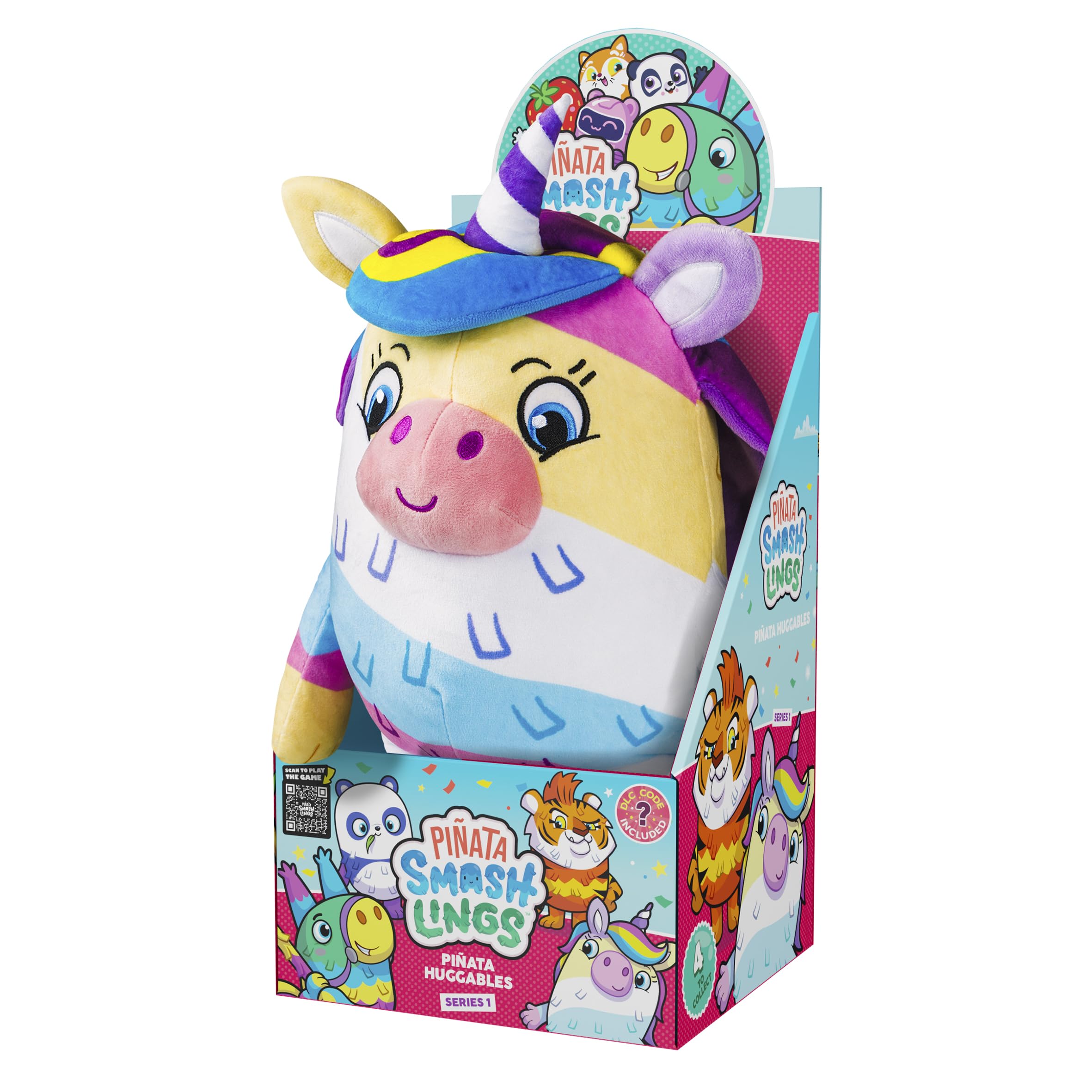 Pinata Smashlings Huggable Plush, Luna Unicorn, Roblox Toys, Soft Toys, Ideal Gift, Official Pinata Smashlings Toy from Toikido.