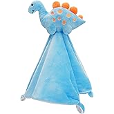 Pro Goleem Dinosaur Security Blanket Soft Loveys for Babies for Boys and Girls Newborn Lovie Infant Blankie Snuggle Toy Stuffed Animal Baby Gifts Blue 14 Inch