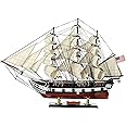 SAILINGSTORY Wooden Model Ship USS Constitution 1/150 Scale Replica Ship Model Sailboat Decor