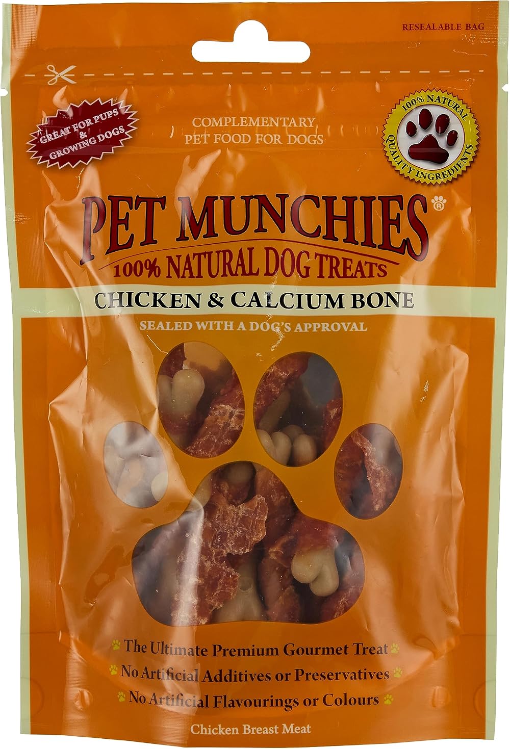 Pet Munchies Chicken and Calcium Bones Dog Treats 100 g Premium Chews