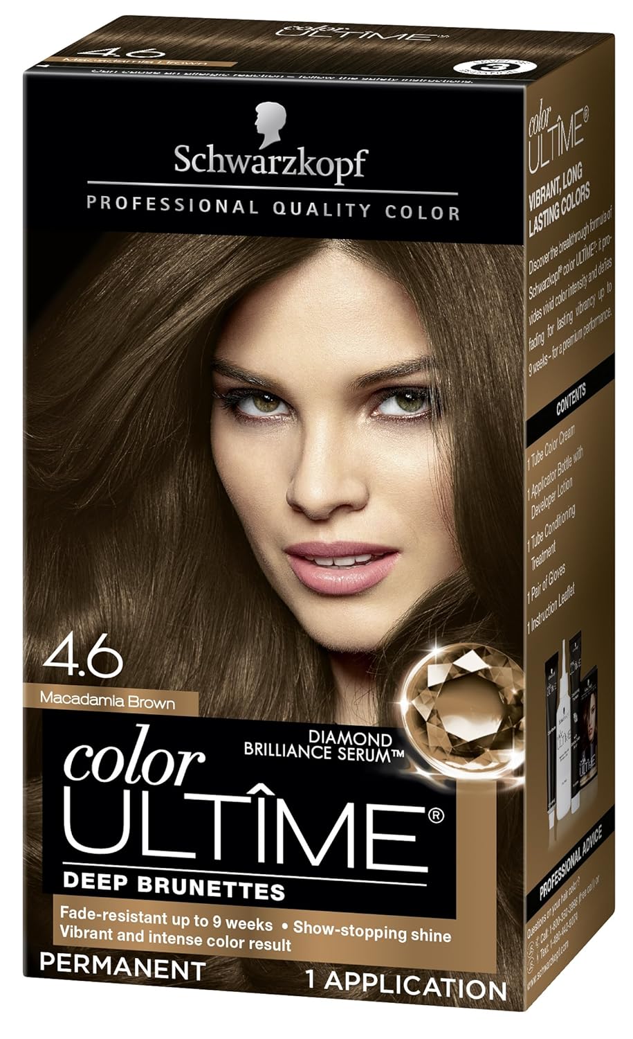 Schwarzkopf Color Ultime Permanent Hair Color Cream, 5.5 Medium Parisian Brown (Packaging May Vary) : Beauty